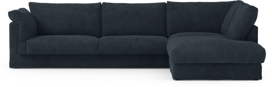 Cherrie Klädsel - Klädsel till 3-sits soffa med divan höger - Blå