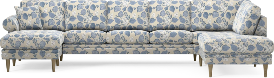 Eden - 3-sits soffa med schäslong vänster och divan höger - Flerfärgad