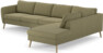 County - 3-sits soffa med divan höger - Grön