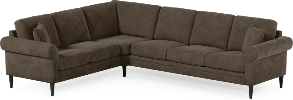 Eden - Hörnsoffa, 2+3-sits - Brun
