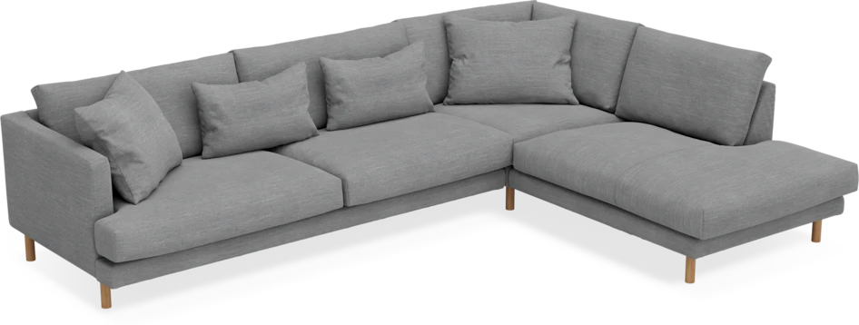 Harper - 3-sits soffa med divan höger - Grå