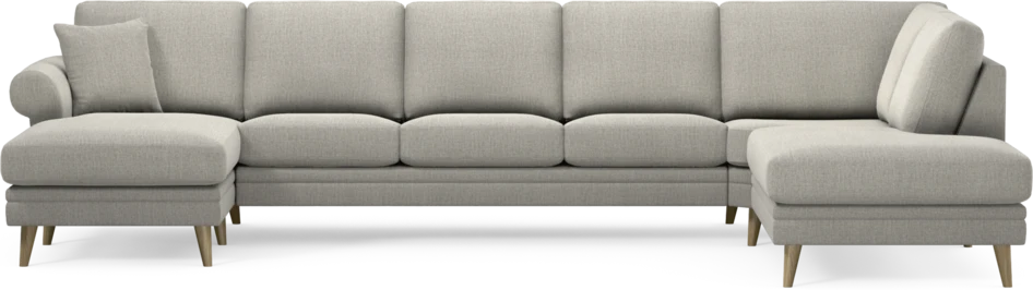 Eden - 3-sits soffa med schäslong vänster och divan höger - Grå