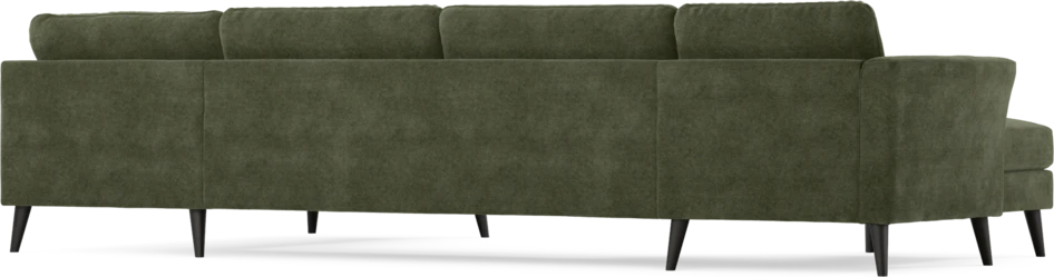 Bridge - 3-sits soffa med schäslong vänster och divan höger - Grön