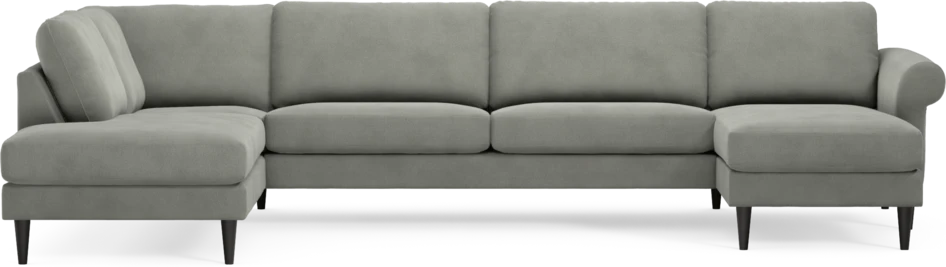 Bridge - 3-sits soffa med divan vänster och schäslong höger - Grå
