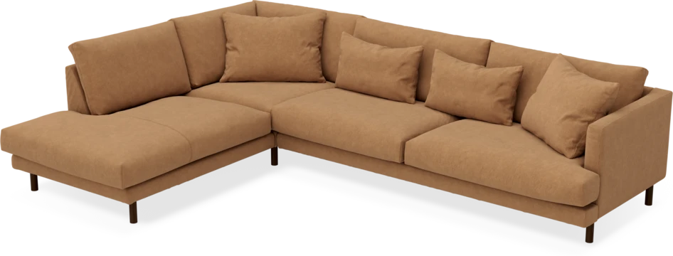 Harper - 3-sits soffa med divan vänster - Gul