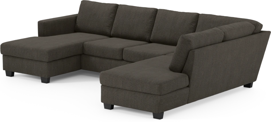 Friday - 3-sits soffa med schäslong vänster och divan höger - Brun