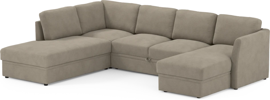 Öland - Bäddsoffa med divan vänster och schäslong höger - Beige
