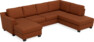 Friday - 3-sits soffa med schäslong vänster och divan höger - Orange