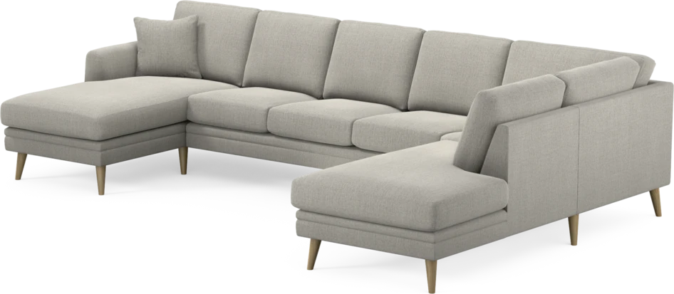 Eden - 3-sits soffa med schäslong vänster och divan höger - Grå