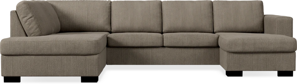 Nevada - 3-sits soffa med divan vänster och schäslong höger - Brun