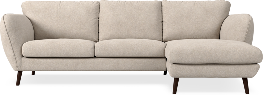 Madison Lux - 2-sits soffa med schäslong höger - Vit