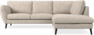 Madison Lux - 2-sits soffa med divan höger - Vit