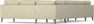 Bridge - Hörnsoffa, 3+2-sits med schäslong vänster - Beige