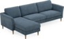 Bridge - 3-sits soffa med schäslong vänster - Blå