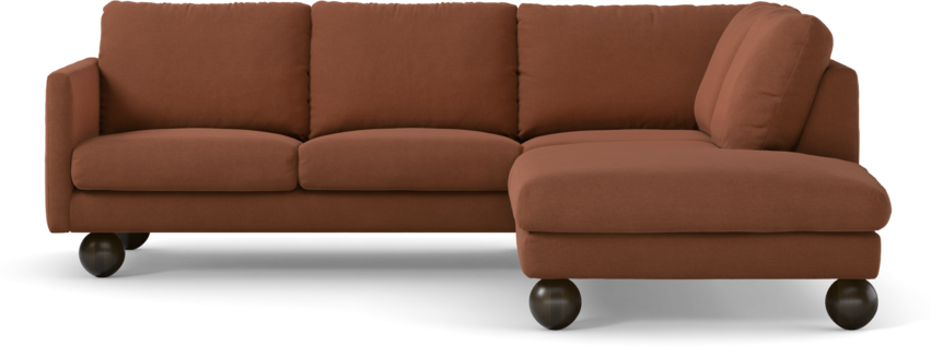 Madison Lux - 2-sits soffa med divan höger - Röd