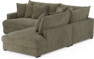 Rossi - 2-sits soffa med divan höger - Grön