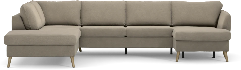 County - 3-sits soffa med divan vänster och schäslong höger - Beige