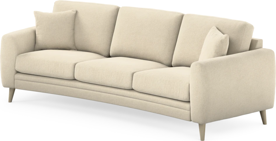 Eden - 3-sits soffa svängd - Beige