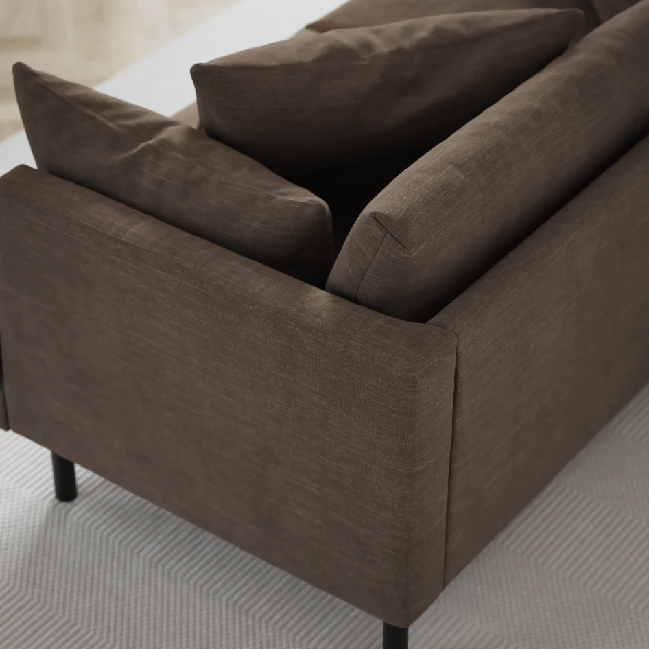 Harper - 4-sits soffa - Brun