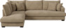 Mila - 3-sits soffa med divan vänster, hel dyna - Beige