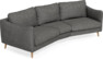 Madison - 3-sits soffa svängd, 90 cm - Grå