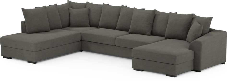 Town - 3-sits soffa med divan vänster och schäslong höger - Grå