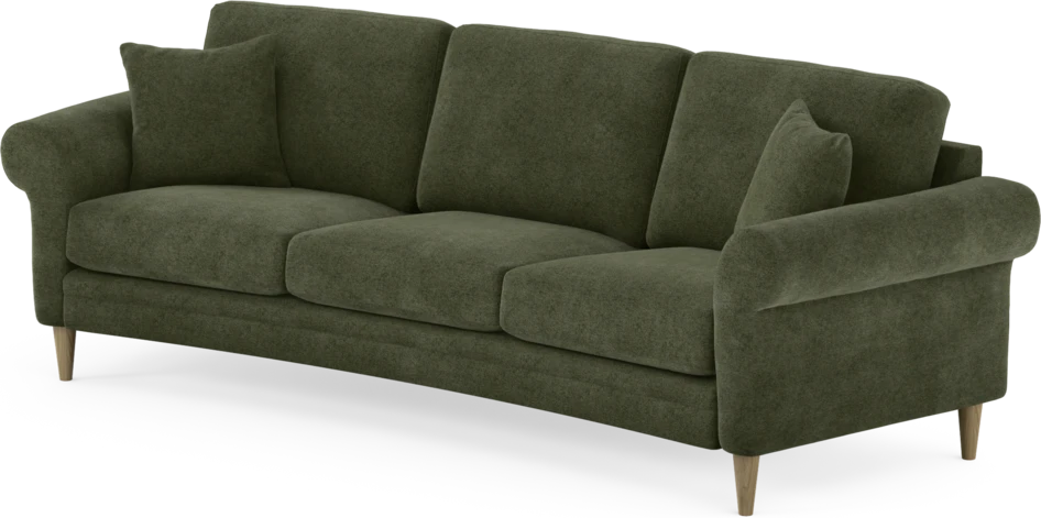Eden - 3-sits soffa svängd - Grön