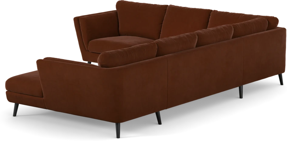 Madison Lux - Hörnsoffa med schäslong höger - Orange