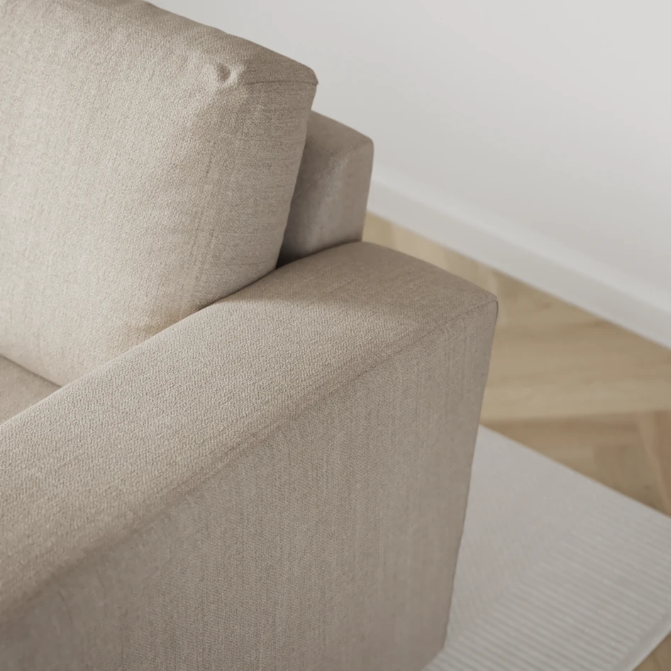 Friday - 2-sits soffa med två schäslonger - Beige