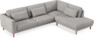 Willow - 3-sits soffa med divan höger, fast klädsel - Vit