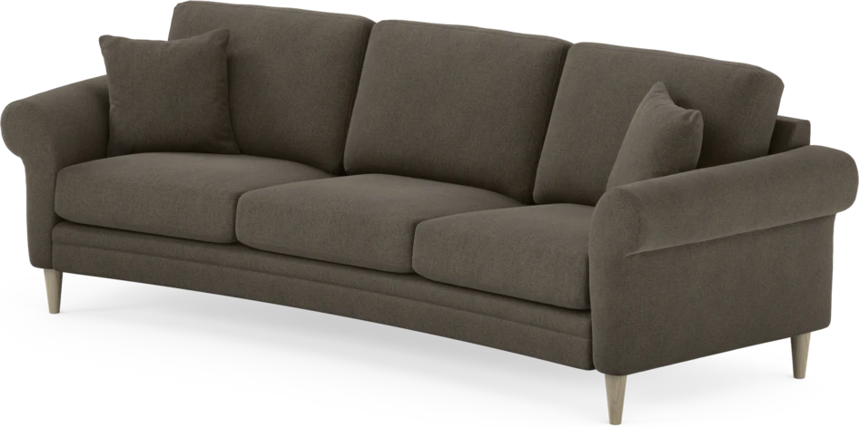Eden - 3-sits soffa svängd - Brun