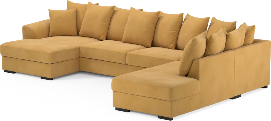 Town - 3-sits soffa med divan höger och schäslong vänster - Gul