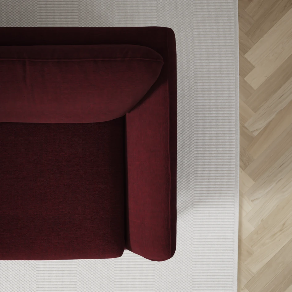 Madison Lux - 2-sits soffa med schäslong höger - Röd