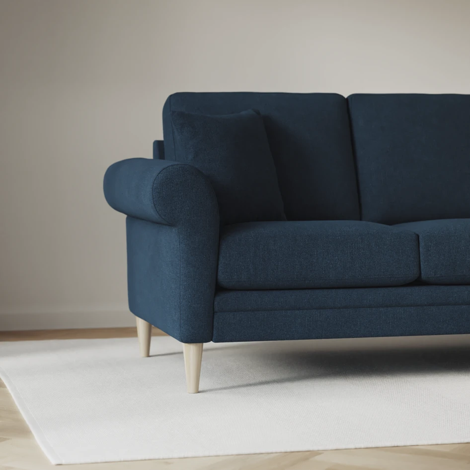 Eden - 3-sits soffa svängd - Blå