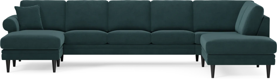Eden - 3-sits soffa med schäslong vänster och divan höger - Blå