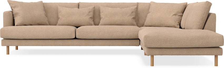 Harper - 3-sits soffa med divan höger - Gul