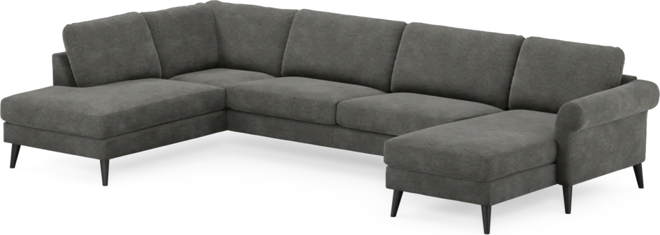 Bridge - 3-sits soffa med divan vänster och schäslong höger - Grå