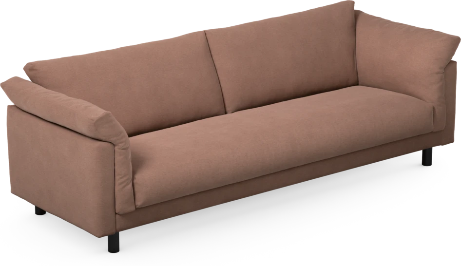 Cherrie - 4-sits soffa, hel dyna, fast klädsel - Rosa