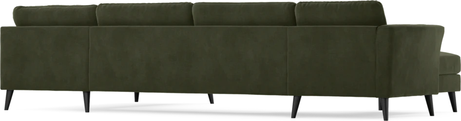Bridge - 3-sits soffa med schäslong vänster och divan höger - Grön