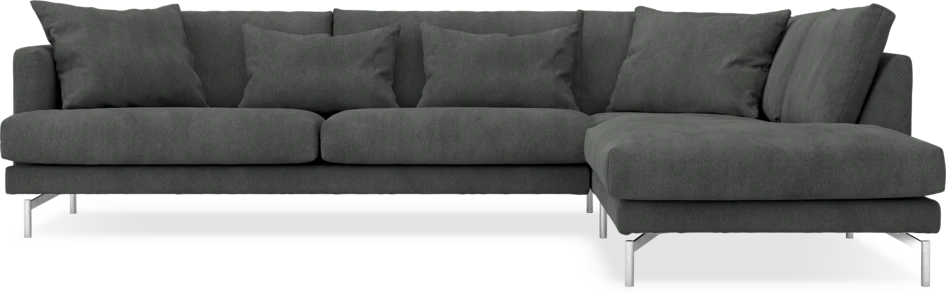 Harper - 3-sits soffa med divan höger - Grå