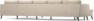 County - 4-sits soffa med schäslong vänster och divan höger - Beige