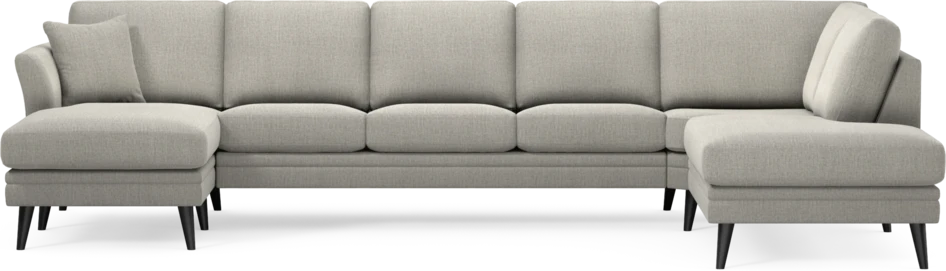 Eden - 3-sits soffa med schäslong vänster och divan höger - Grå