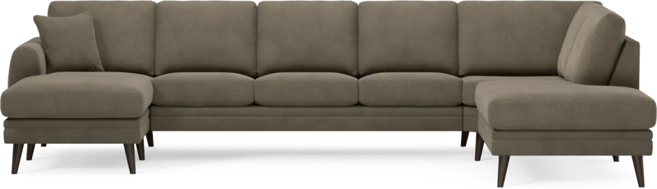 Eden - 3-sits soffa med schäslong vänster och divan höger - Beige