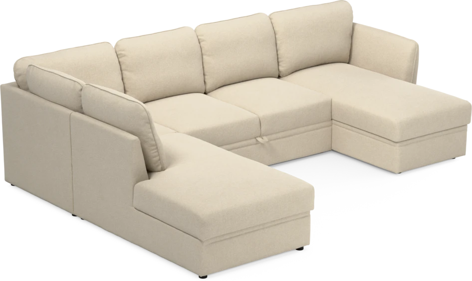 Öland - Bäddsoffa med divan vänster och schäslong höger - Beige