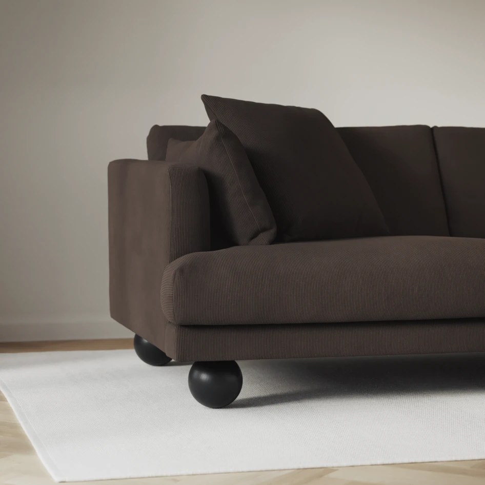 Harper - 3-sits soffa - Brun