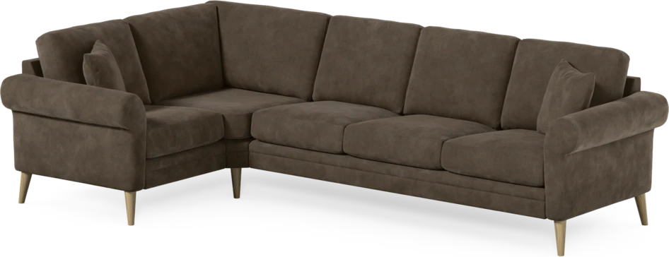 Eden - Hörnsoffa, 1+3-sits - Brun
