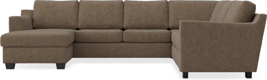 Friday - Hörnsoffa, 3+2-sits med schäslong vänster - Brun