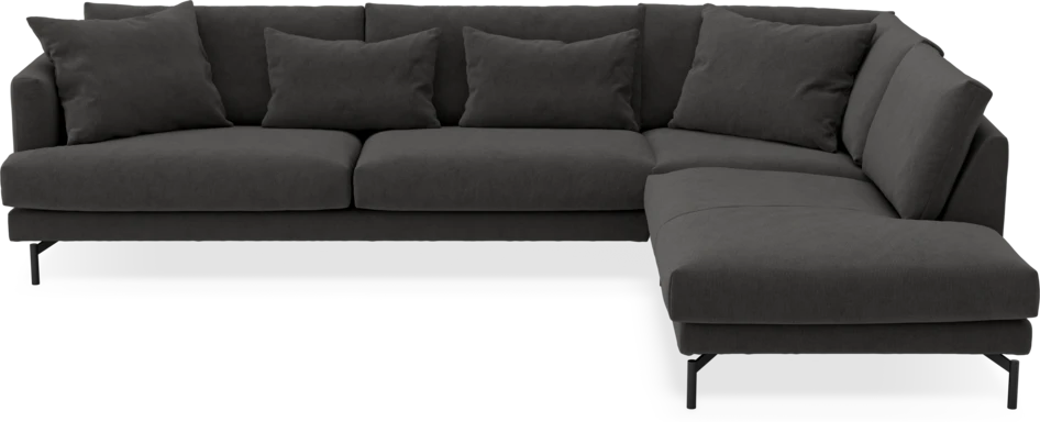 Harper - 3-sits soffa med divan höger - Grå