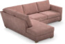 Friday - 2,5-sits soffa med divan vänster - Rosa