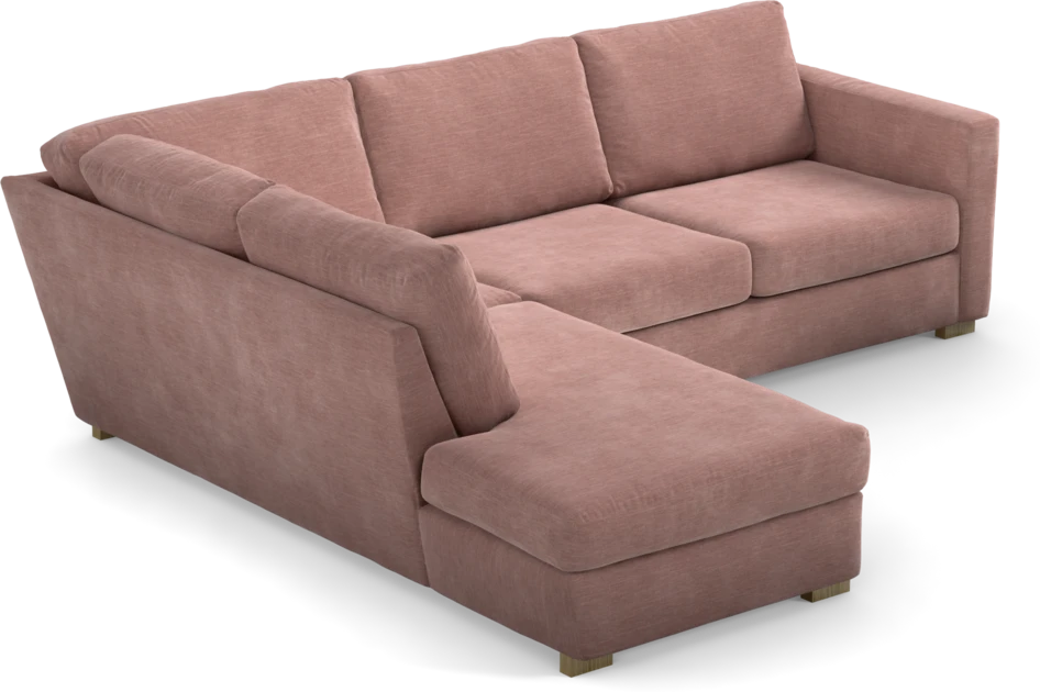 Friday - 2,5-sits soffa med divan vänster - Rosa